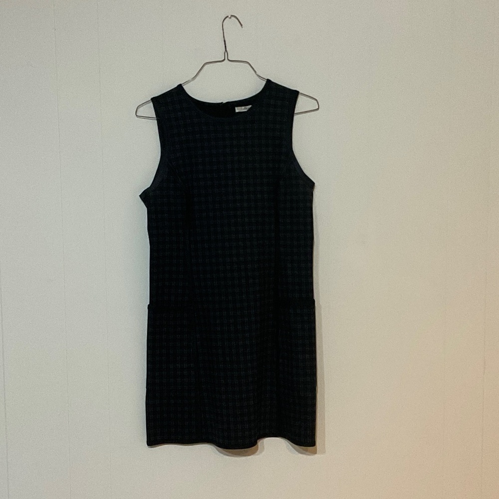 Max Studio Navy Plaid Mini Dress